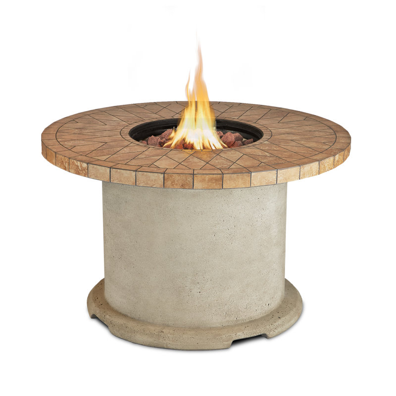Real Flame Ogden Concrete Propane Fire Pit Table Wayfair